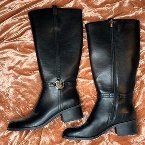 Black Tommy Hilfiger below the knee boots. Size 9.5